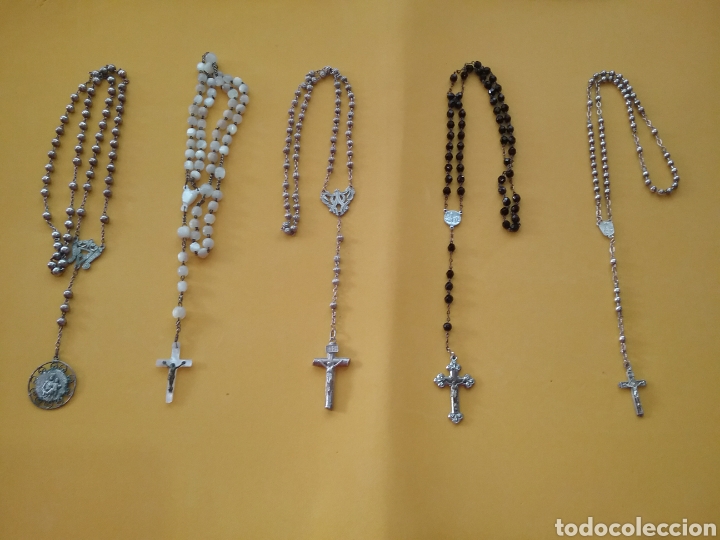 Antig&uuml;edades: Lote de 5 Rosarios. - Foto 1