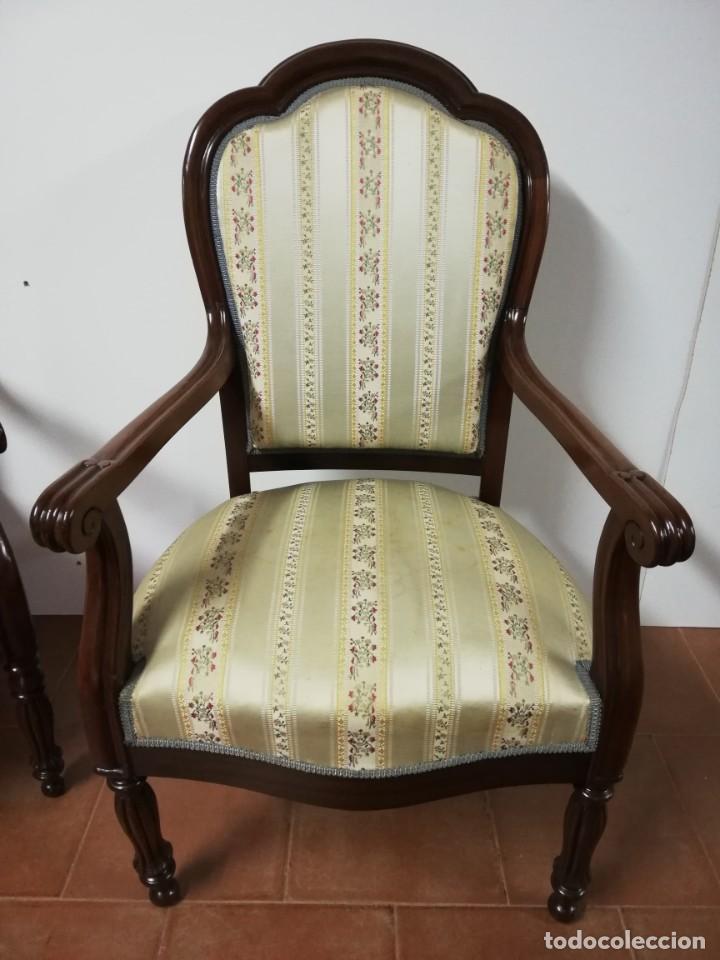 Antig&uuml;edades: Pareja de sillones de caoba - Foto 5