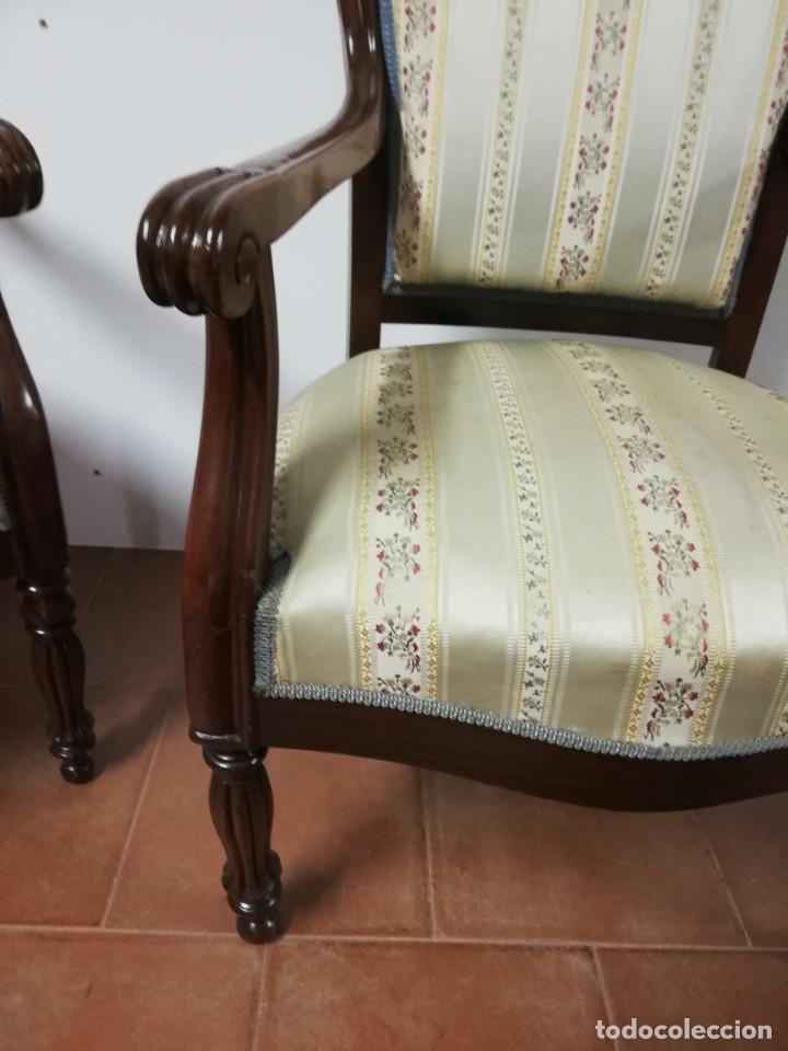 Antig&uuml;edades: Pareja de sillones de caoba - Foto 6