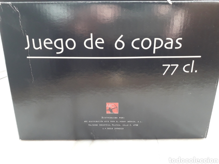 Antig&uuml;edades: JUEGO DE 6 COPAS A ESTRENAR. MARCA LUMINARC - Foto 4