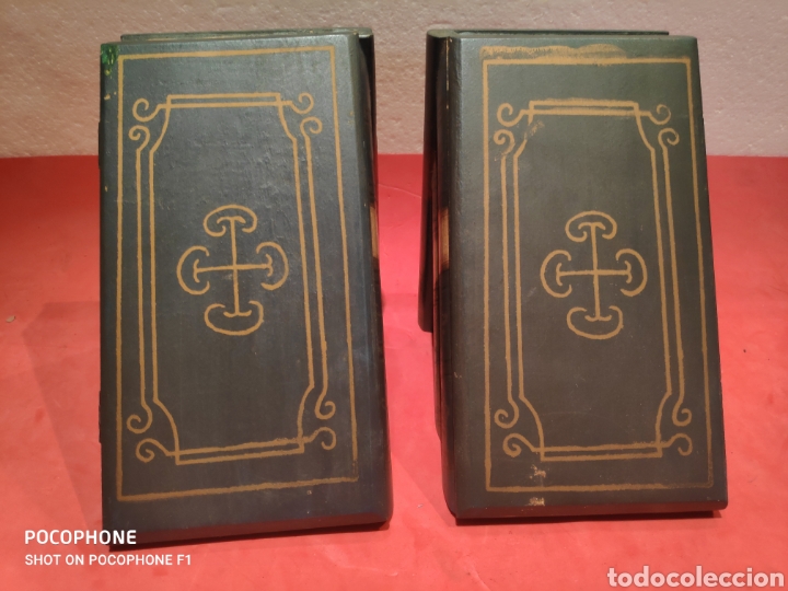 Antig&uuml;edades: Pareja de Apoyalibros/cajas en madera - Foto 3