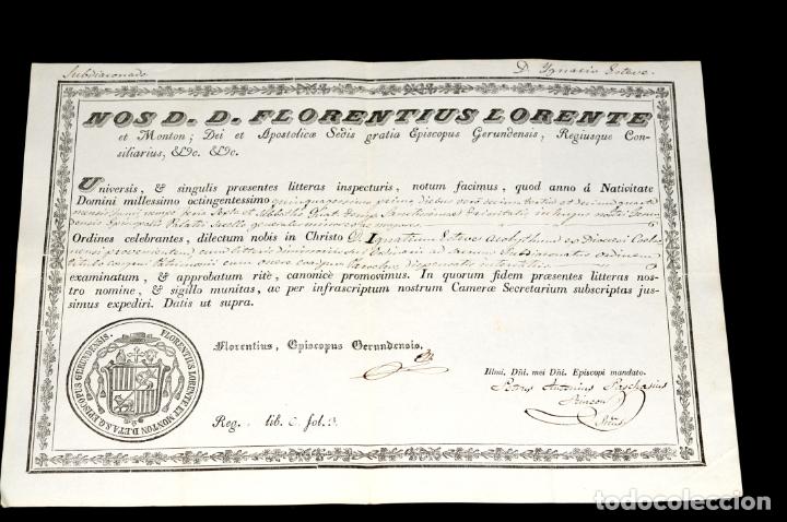 Antig&uuml;edades: DOCUMENTO RELIGIOSO NOS D. D. FLORENTIUS LORENTE - Foto 1