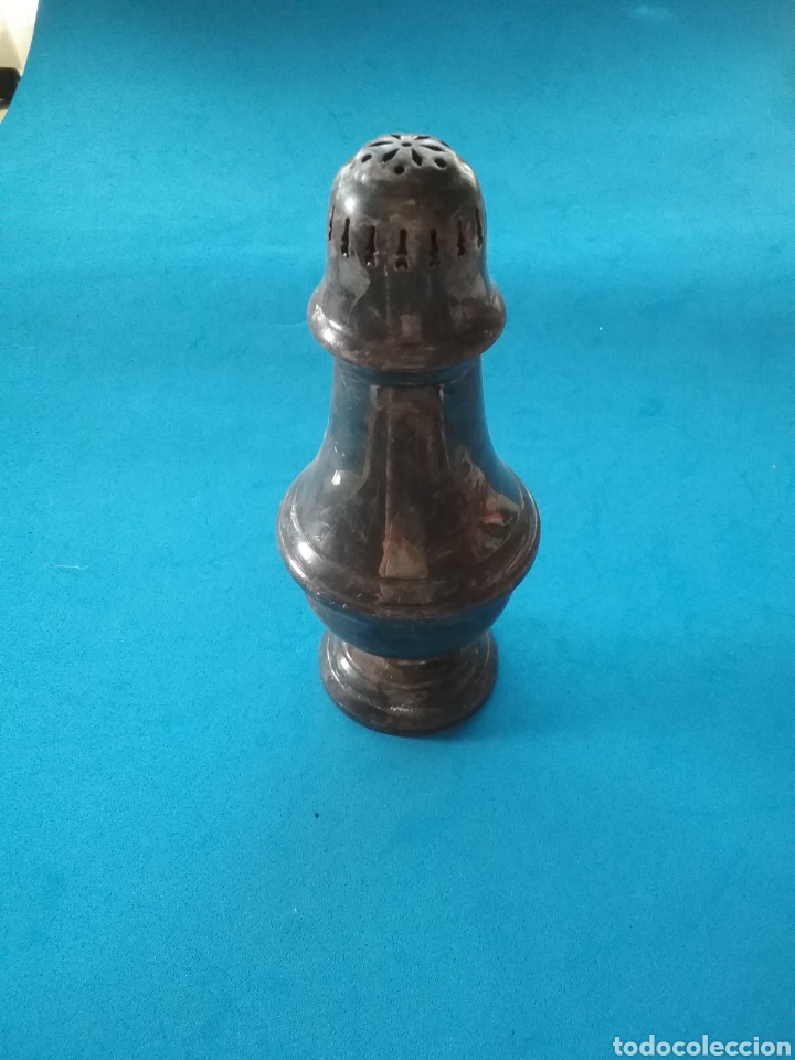 Antig&uuml;edades: Salero en metal - Foto 2