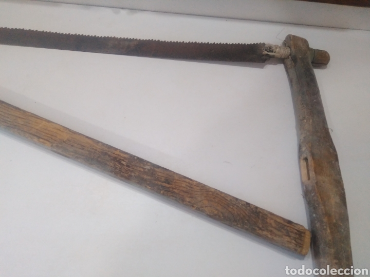 Antig&uuml;edades: Antigua sierra grande de madera - Foto 10