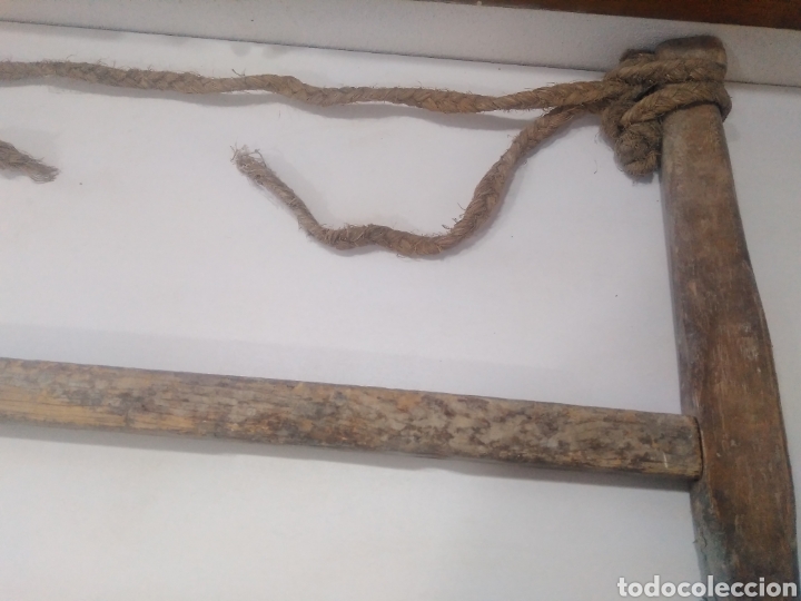 Antig&uuml;edades: Antigua sierra grande de madera - Foto 13