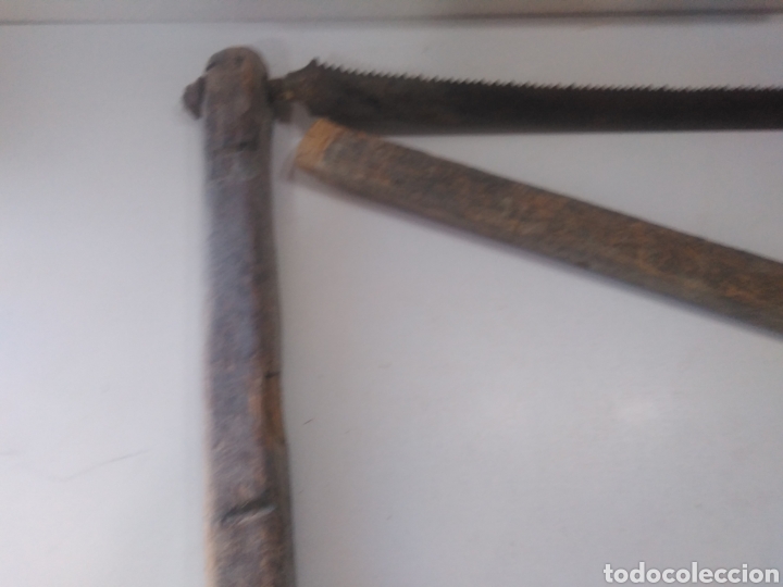Antig&uuml;edades: Antigua sierra grande de madera - Foto 15