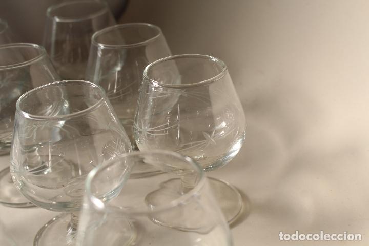 Antig&uuml;edades: 11 copas de co&ntilde;ac en cristal tallado spain - Foto 6