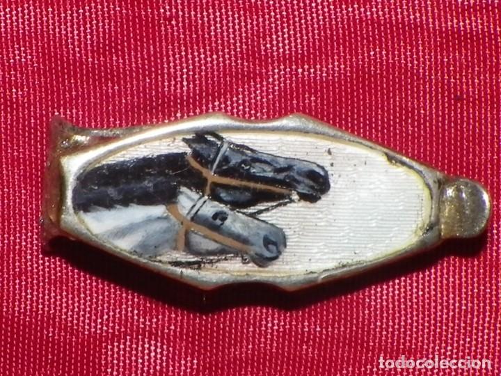 Antig&uuml;edades: Pinza billetera caballos esmalte y plata - Foto 11