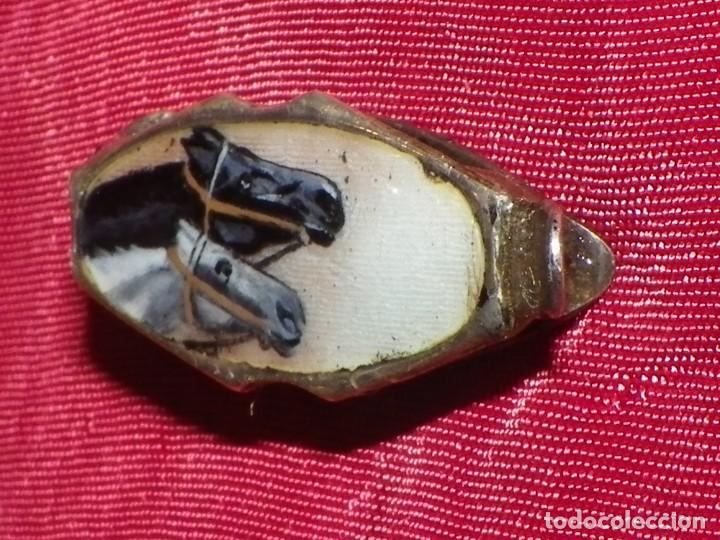 Antig&uuml;edades: Pinza billetera caballos esmalte y plata - Foto 15