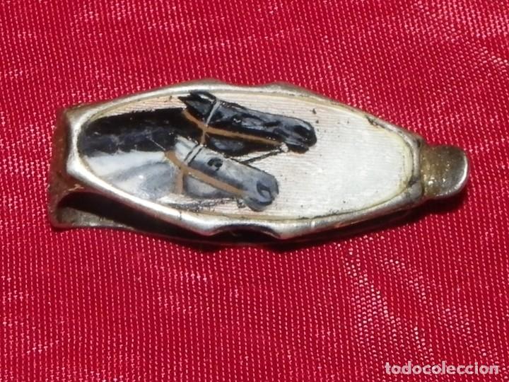 Antig&uuml;edades: Pinza billetera caballos esmalte y plata - Foto 31