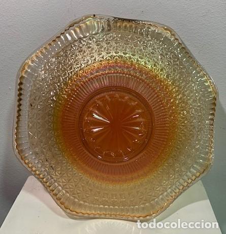 Antig&uuml;edades: Carnival glass, plato. - Foto 2