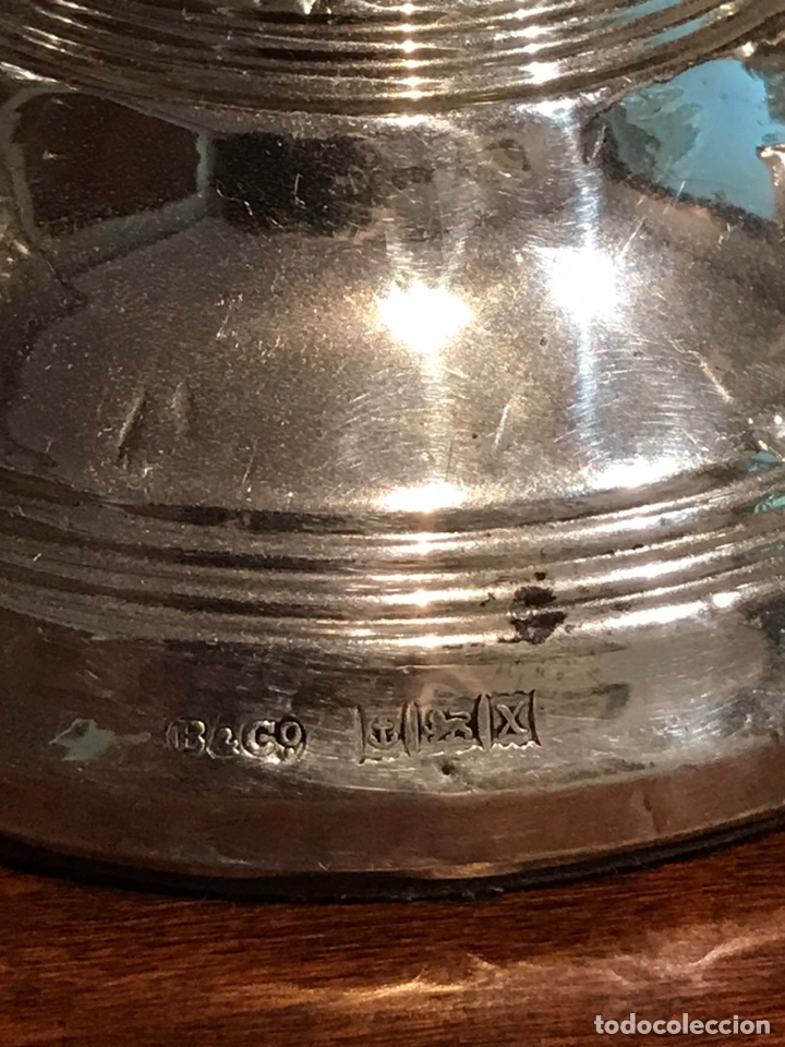 Antig&uuml;edades: Pareja de candelabros de plata 925 Inglesa - Foto 3