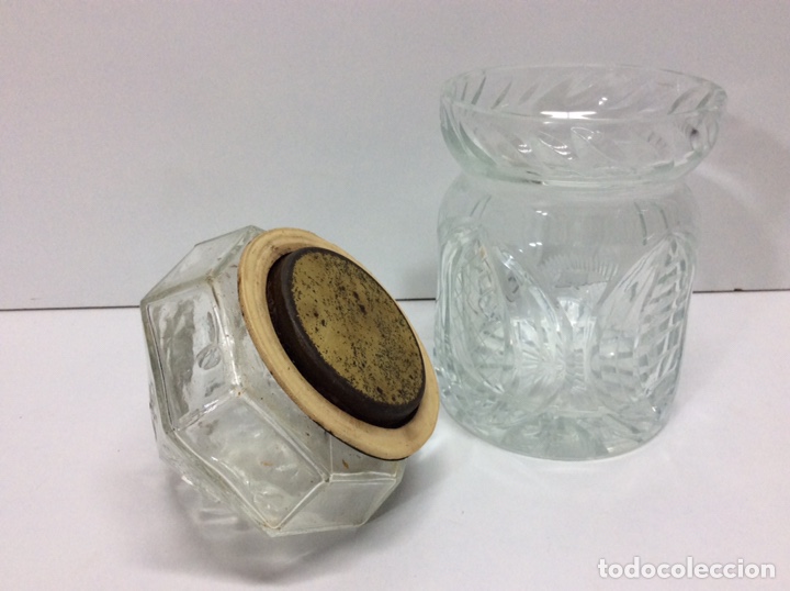 Antig&uuml;edades: Bote de cristal tallado 15x7cm Ref B6 - Foto 2