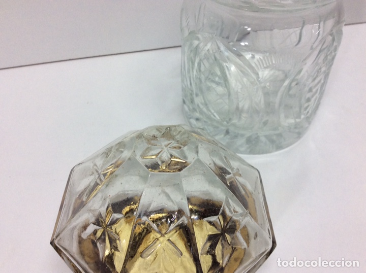 Antig&uuml;edades: Bote de cristal tallado 15x7cm Ref B6 - Foto 3