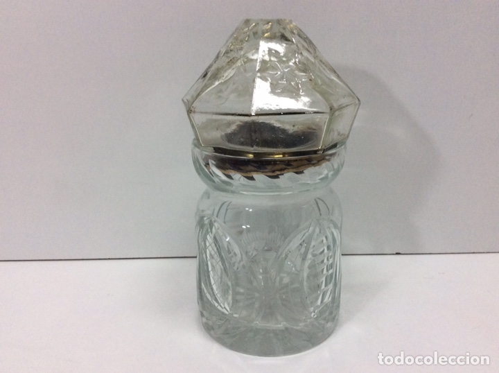 Antig&uuml;edades: Bote de cristal tallado 15x7cm Ref B6 - Foto 1