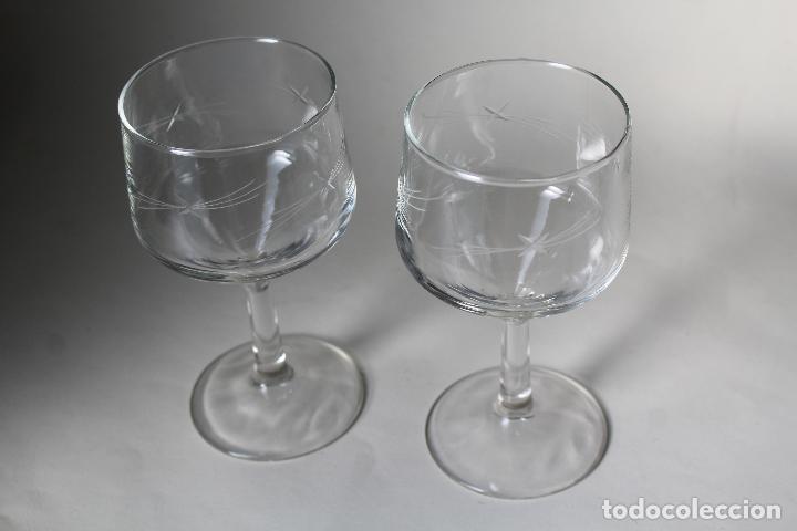 Antig&uuml;edades: 2 copas en cristal tallado spain - Foto 2