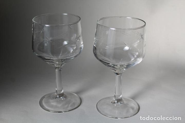 Antig&uuml;edades: 2 copas en cristal tallado spain - Foto 3