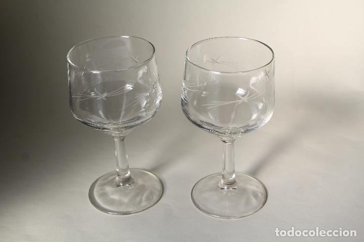 Antig&uuml;edades: 2 copas en cristal tallado spain - Foto 1