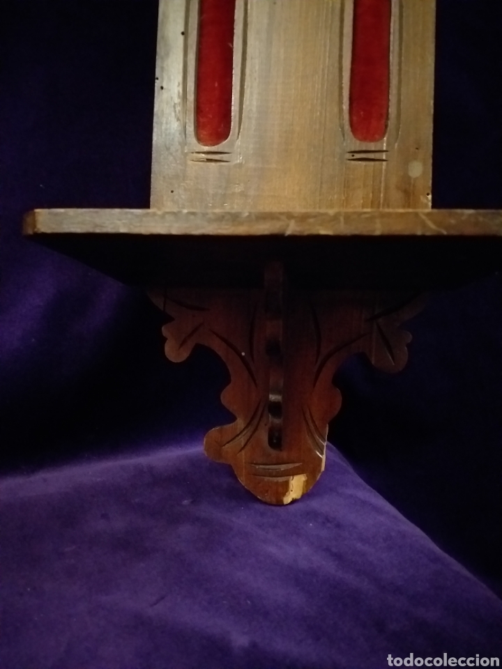 Antig&uuml;edades: Antigua capilla tallada en madera 71 cm - Foto 2