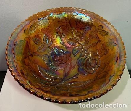 Antigüedades: Carnival glass, frutero. - Foto 2 - 203060035