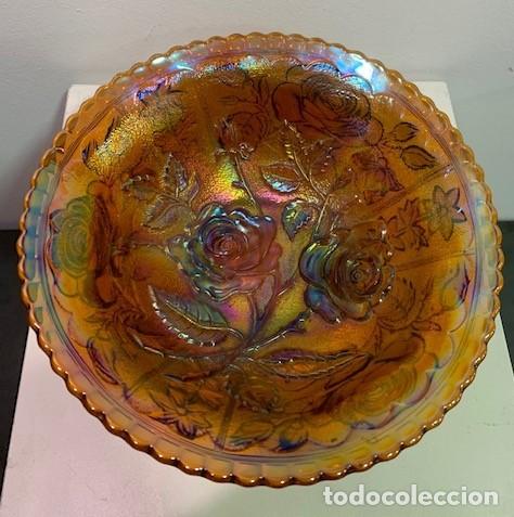Antigüedades: Carnival glass, frutero. - Foto 3 - 203060035