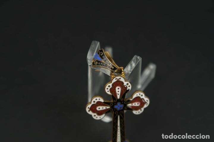 Antig&uuml;edades: Antigua Cruz de Bronce y Esmaltes - Foto 5
