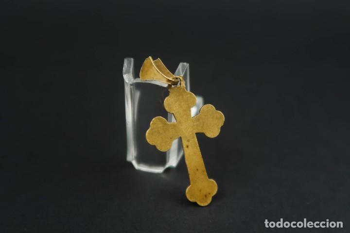 Antig&uuml;edades: Antigua Cruz de Bronce y Esmaltes - Foto 7