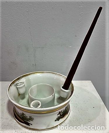 Antig&uuml;edades: Tintero de porcelana. - Foto 1