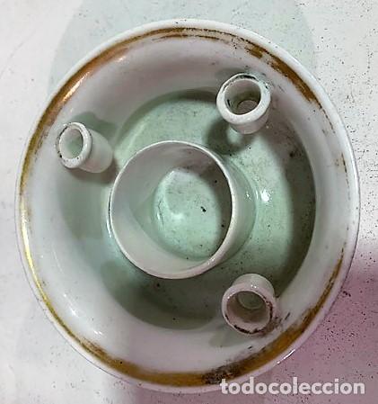 Antig&uuml;edades: Tintero de porcelana. - Foto 4