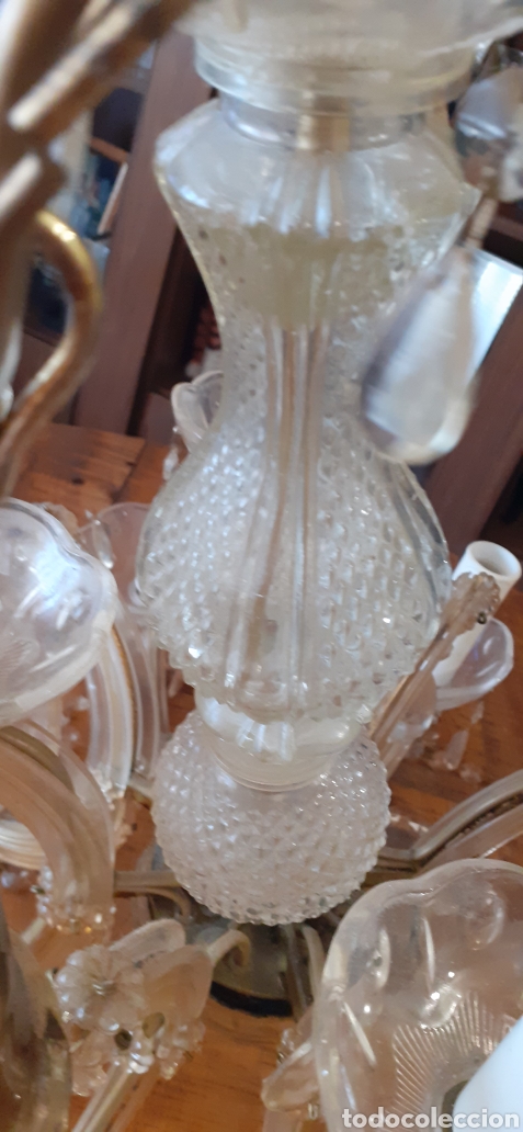 Antig&uuml;edades: LAMPARA ARA&Ntilde;A - DE CRISTAL - Foto 3