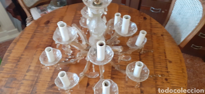 Antiguidades: LAMPARA ARA&Ntilde;A - DE CRISTAL