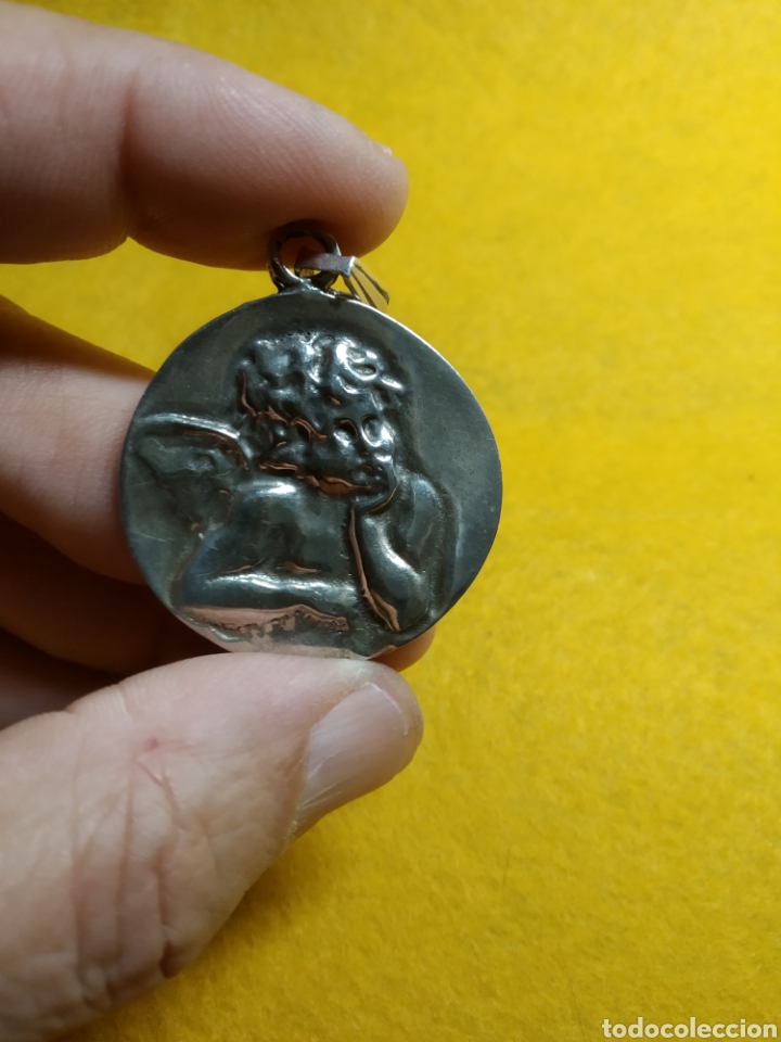 Antig&uuml;edades: MEDALLA DE PLATA CON ANGELITO - Foto 3
