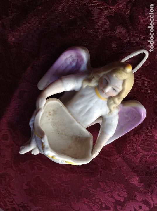 Antig&uuml;edades: Benditera de biscuit policromada numerada 282 - Foto 4