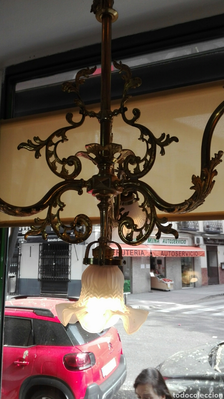Antig&uuml;edades: L&aacute;mpara de techo isabelina REF-967 - Foto 2