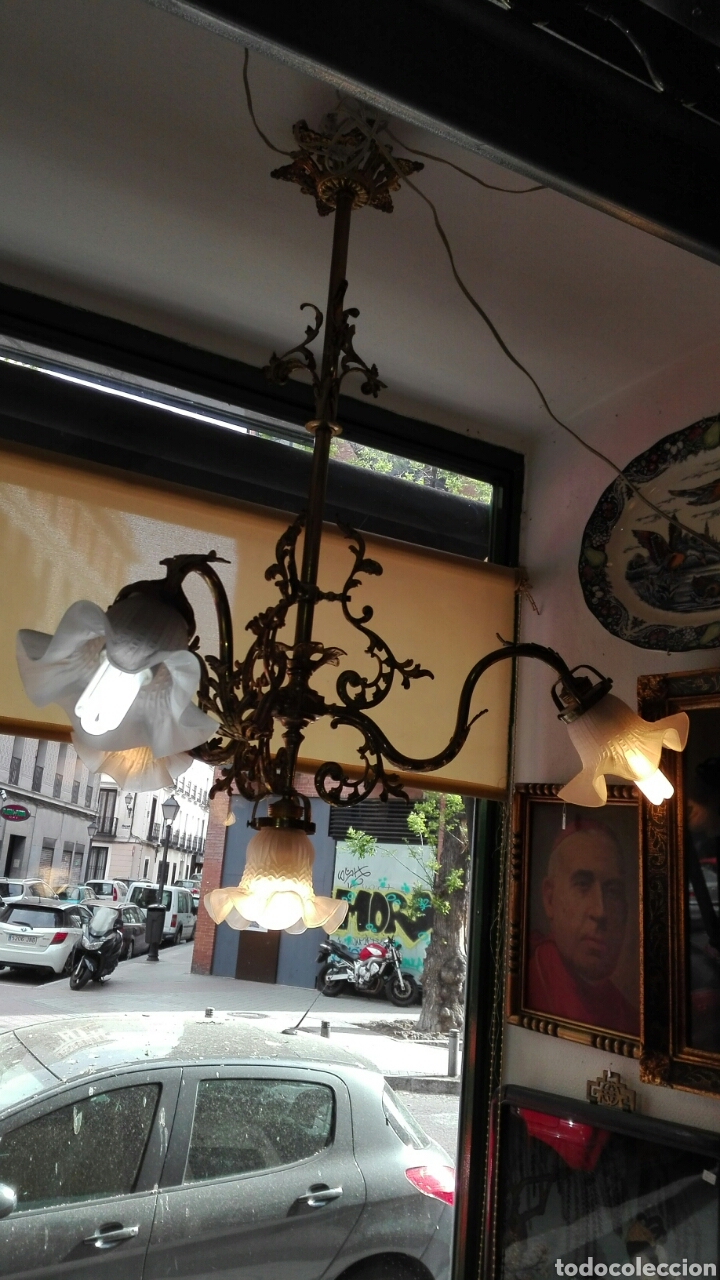 Antig&uuml;edades: L&aacute;mpara de techo isabelina REF-967 - Foto 1