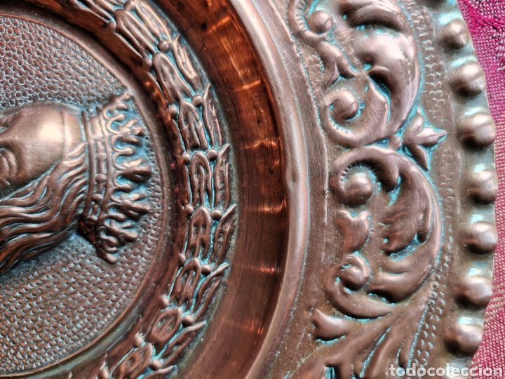 Antig&uuml;edades: Platos Reyes Cat&oacute;licos de cobre - Foto 4