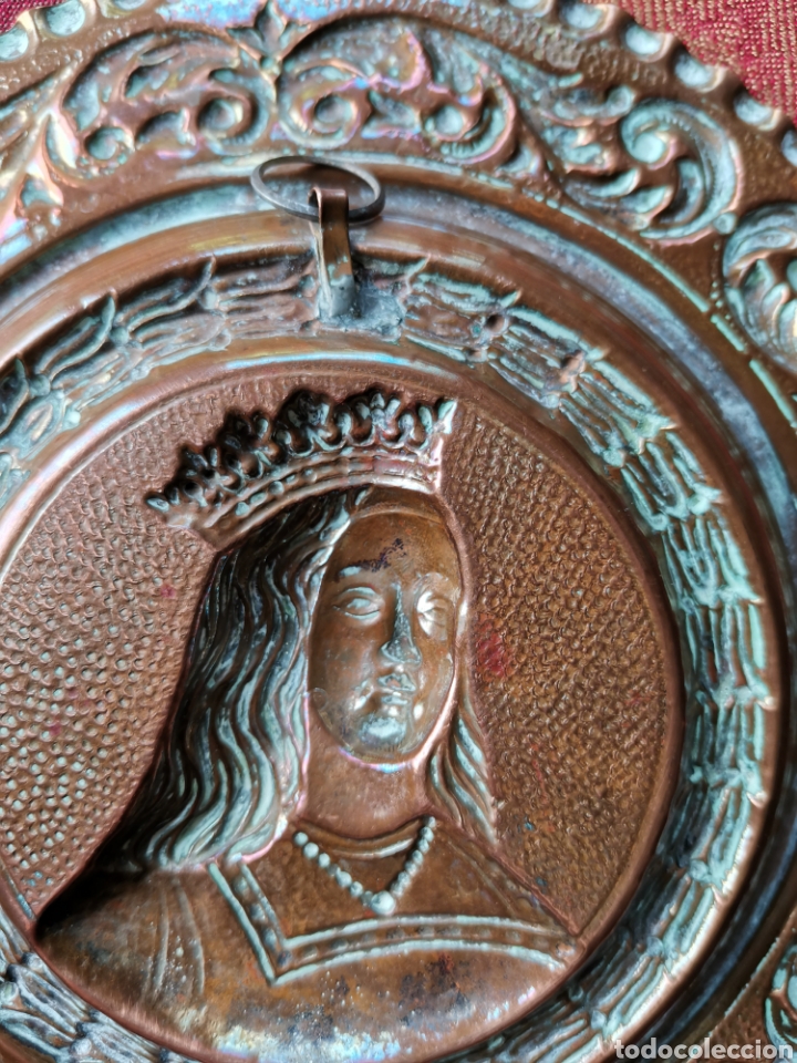 Antig&uuml;edades: Platos Reyes Cat&oacute;licos de cobre - Foto 6