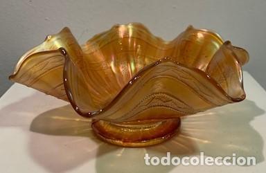 Antig&uuml;edades: Carnival glass, frutero. - Foto 3