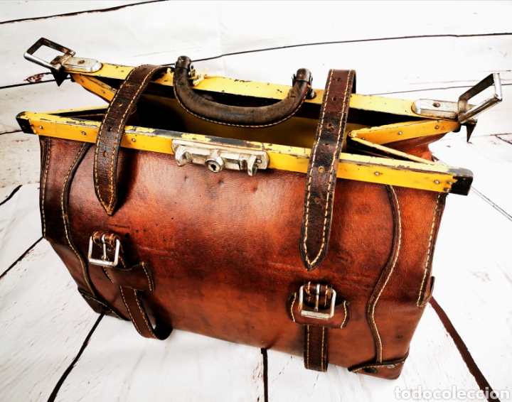 Antig&uuml;edades: Maletin m&eacute;dico cuero - Foto 9