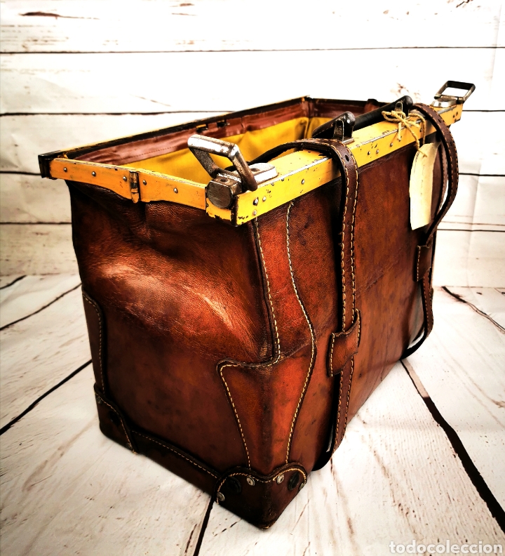 Antig&uuml;edades: Maletin m&eacute;dico cuero - Foto 11