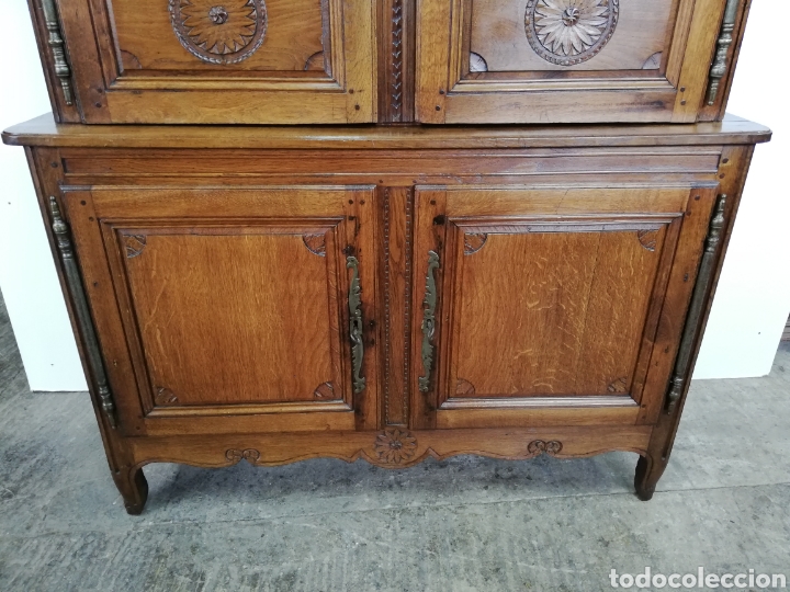 Antig&uuml;edades: Mueble de roble restaurado con flores - Foto 3
