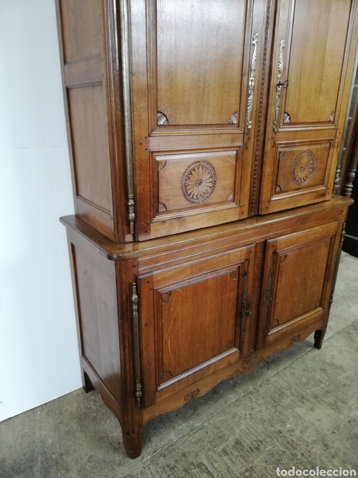 Antig&uuml;edades: Mueble de roble restaurado con flores - Foto 6