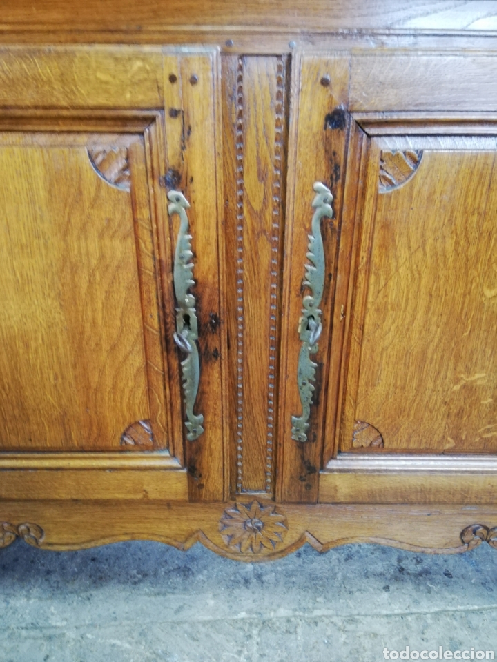 Antig&uuml;edades: Mueble de roble restaurado con flores - Foto 8