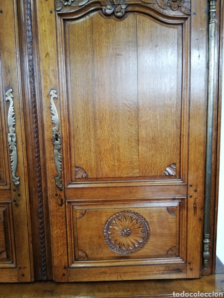 Antig&uuml;edades: Mueble de roble restaurado con flores - Foto 9