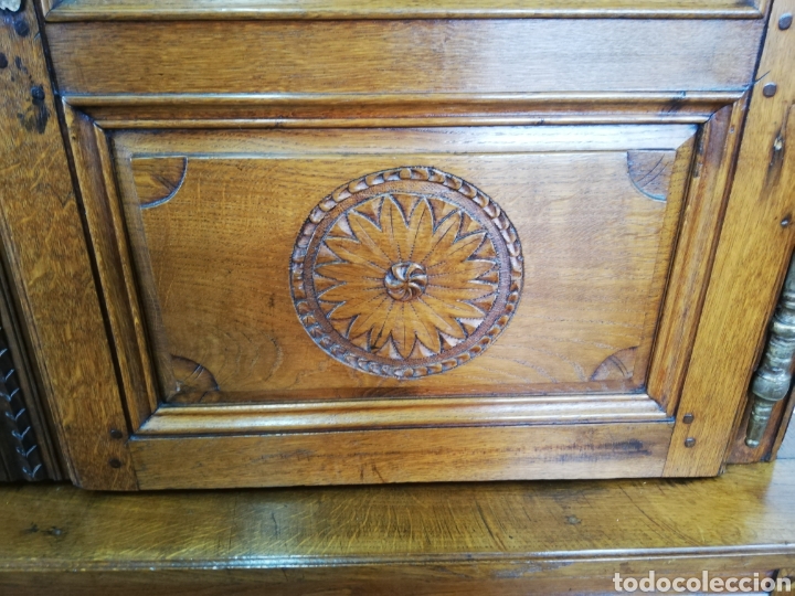 Antig&uuml;edades: Mueble de roble restaurado con flores - Foto 10
