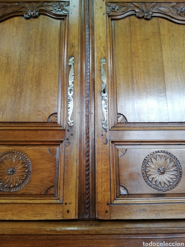 Antig&uuml;edades: Mueble de roble restaurado con flores - Foto 12