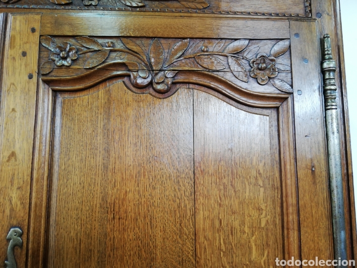 Antig&uuml;edades: Mueble de roble restaurado con flores - Foto 13