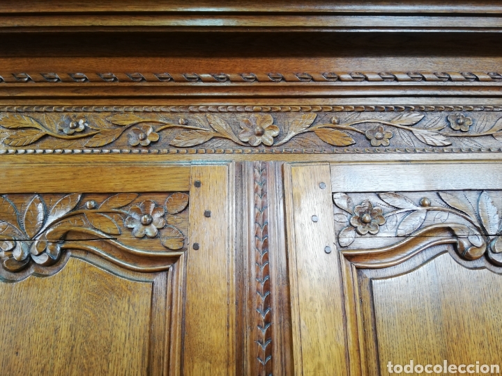 Antig&uuml;edades: Mueble de roble restaurado con flores - Foto 14