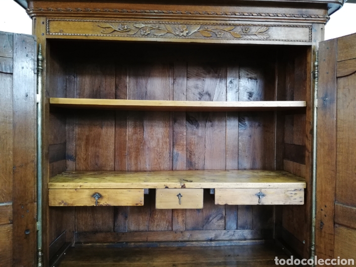 Antig&uuml;edades: Mueble de roble restaurado con flores - Foto 17