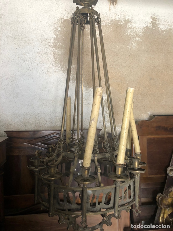 Antig&uuml;edades: L&aacute;mpara de techo bronze - Foto 2